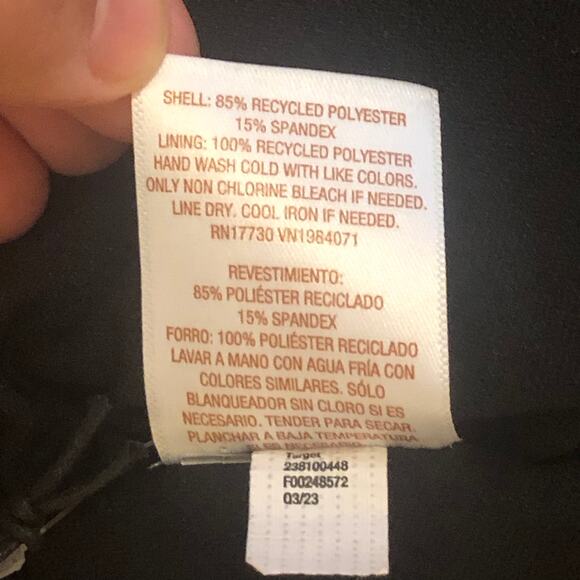 Shade & Shore Black Ruched Ribbed Bralette Bikini Top Size Large - Picture 10 of 11